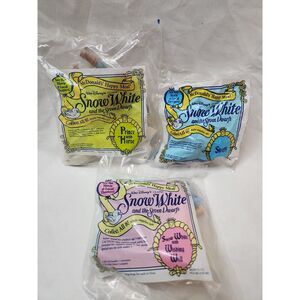 McDonald’s 1992 Snow White & Seven Dwarfs Toy Lot – Sealed – Vintage Disney